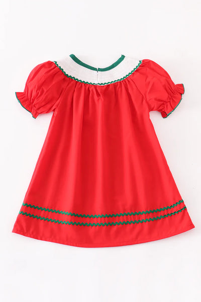 Red Smocked Dress