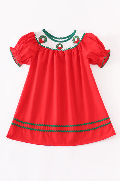 Red Smocked Dress